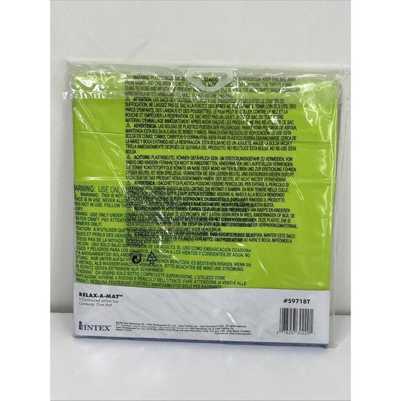 Vtg The Wet Set Intex Green Pool Float Inflatable Air Mat Summer Beach 72 X 27” - Picture 3 of 4